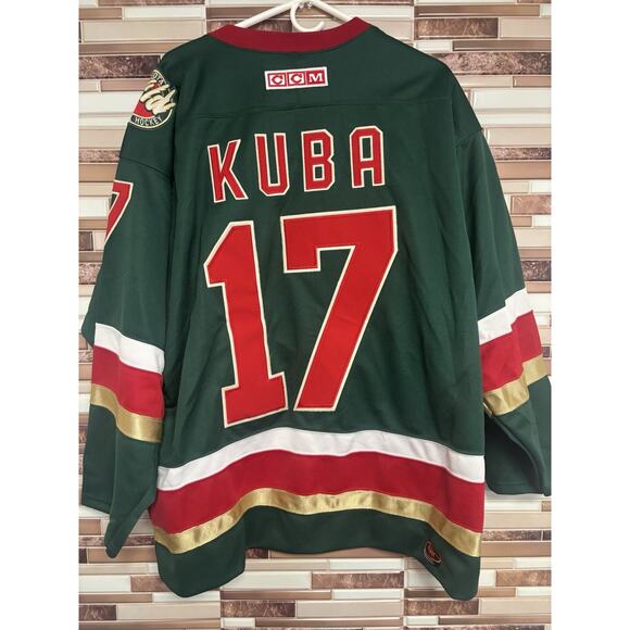 Vintage Minnesota Wild NHL Jersey Large #17 Kuba CCM Green - Picture 2 of 6